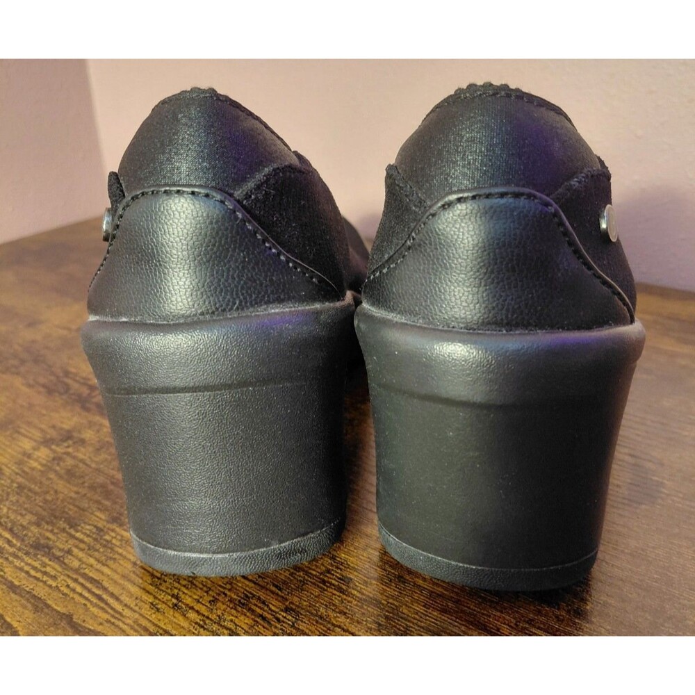 BZees Women's Electric Comfort Wedge Black Slip On Shoes Sz 9M - Picture 3 of 10